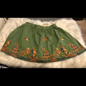 Fossil Olive Green Cotton Skirt